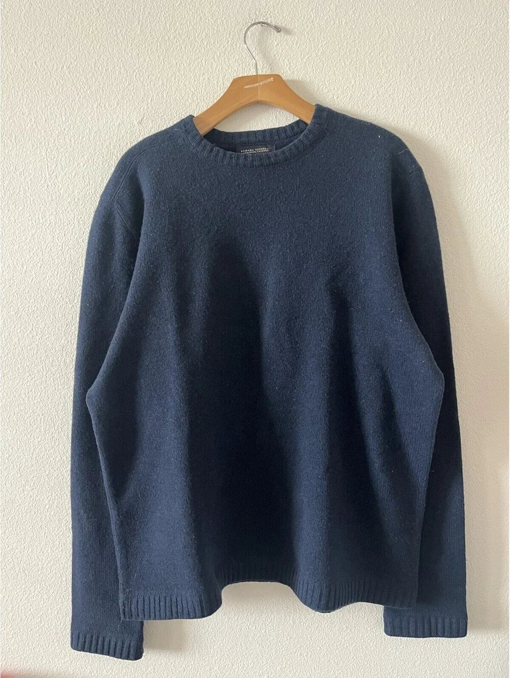 Banana Republic Cashmere Lambswool Navy Crewneck Sweater XL⁠